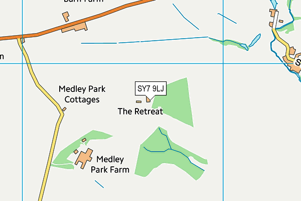 SY7 9LJ map - OS VectorMap District (Ordnance Survey) SY7 9LJ map - OS VectorMap District (Ordnance Survey)