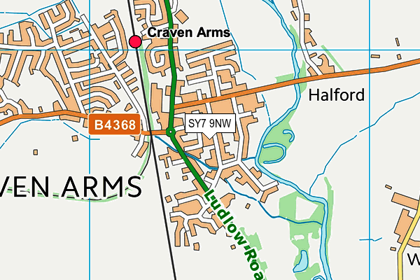 SY7 9NW map - OS VectorMap District (Ordnance Survey)