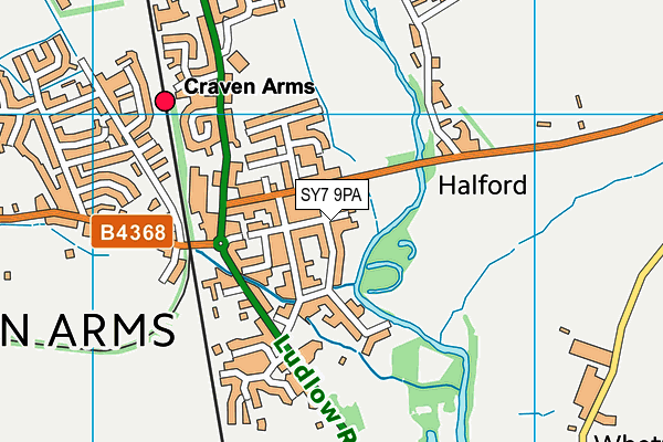 SY7 9PA map - OS VectorMap District (Ordnance Survey) SY7 9PA map - OS VectorMap District (Ordnance Survey)