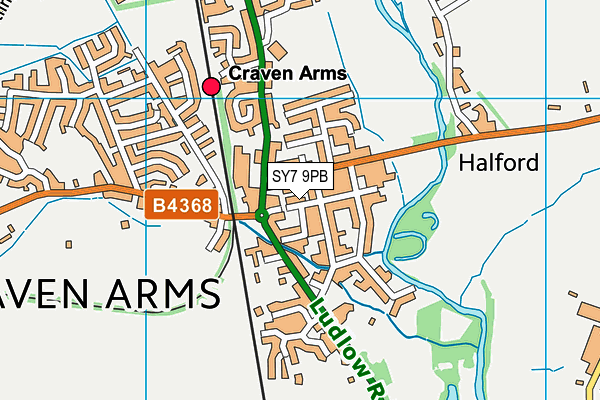 SY7 9PB map - OS VectorMap District (Ordnance Survey) SY7 9PB map - OS VectorMap District (Ordnance Survey)