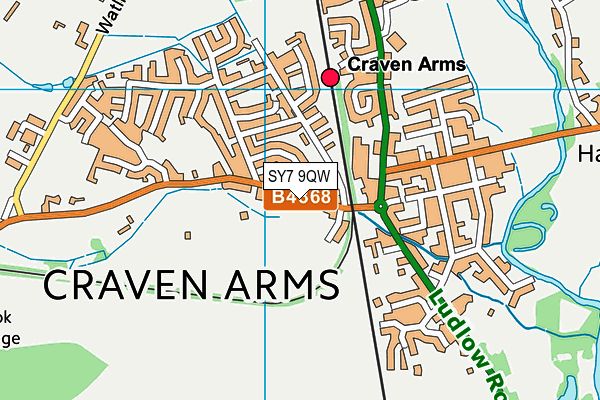 SY7 9QW map - OS VectorMap District (Ordnance Survey)