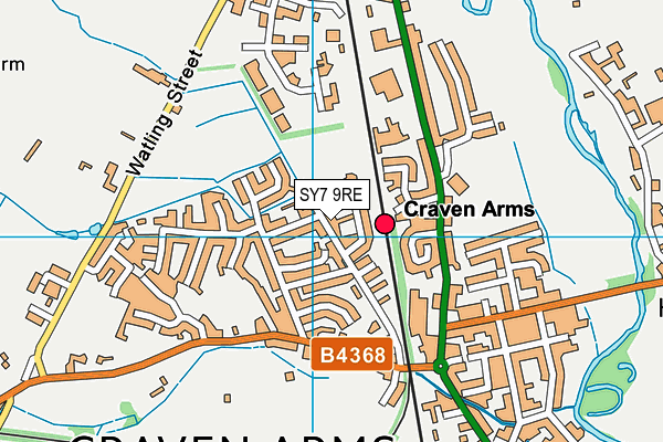 SY7 9RE map - OS VectorMap District (Ordnance Survey)