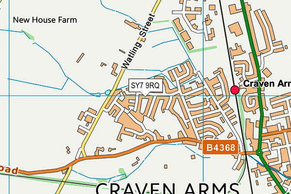 SY7 9RQ map - OS VectorMap District (Ordnance Survey)