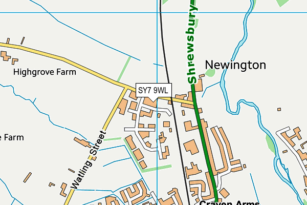 SY7 9WL map - OS VectorMap District (Ordnance Survey) SY7 9WL map - OS VectorMap District (Ordnance Survey)