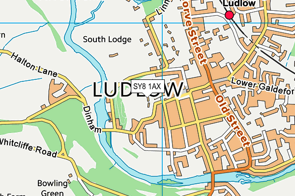 SY8 1AX map - OS VectorMap District (Ordnance Survey)