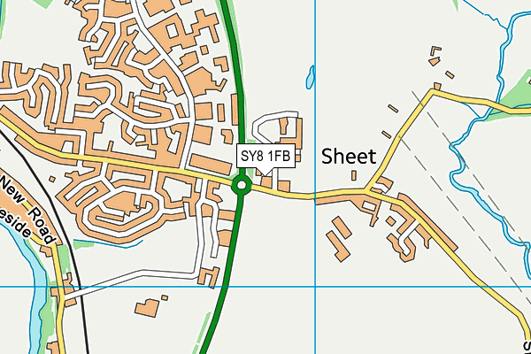 SY8 1FB map - OS VectorMap District (Ordnance Survey) SY8 1FB map - OS VectorMap District (Ordnance Survey)