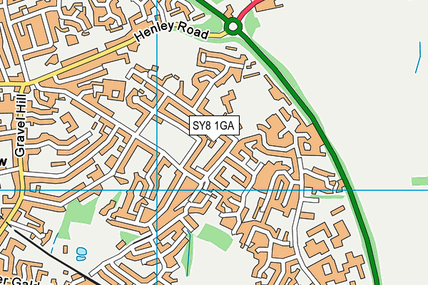 SY8 1GA map - OS VectorMap District (Ordnance Survey)