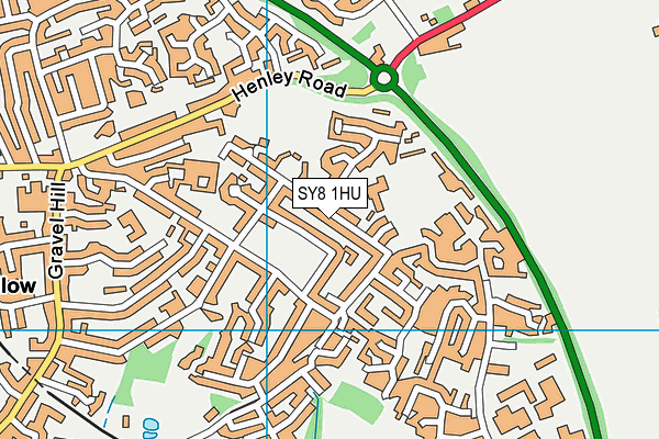 SY8 1HU map - OS VectorMap District (Ordnance Survey)