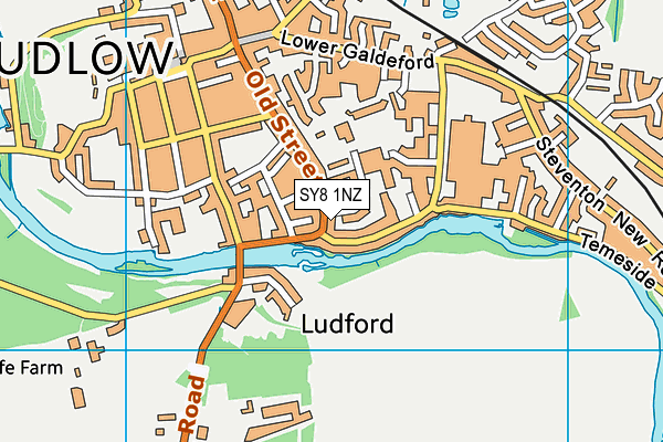 SY8 1NZ map - OS VectorMap District (Ordnance Survey)