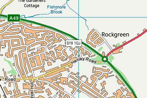 SY8 1QJ map - OS VectorMap District (Ordnance Survey)
