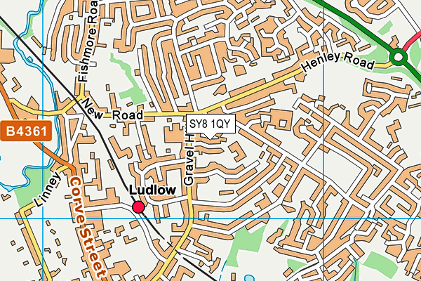 SY8 1QY map - OS VectorMap District (Ordnance Survey)