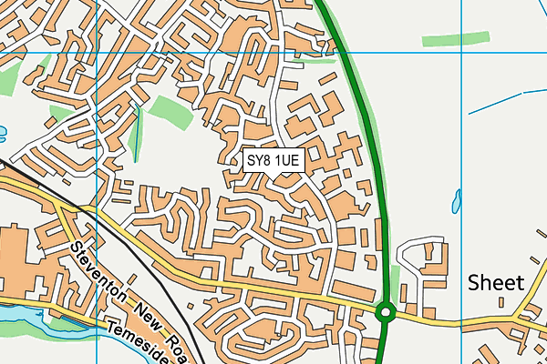 SY8 1UE map - OS VectorMap District (Ordnance Survey) SY8 1UE map - OS VectorMap District (Ordnance Survey)