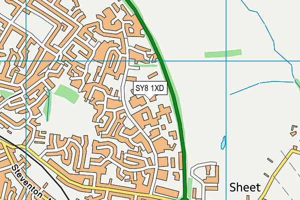 SY8 1XD map - OS VectorMap District (Ordnance Survey) SY8 1XD map - OS VectorMap District (Ordnance Survey)