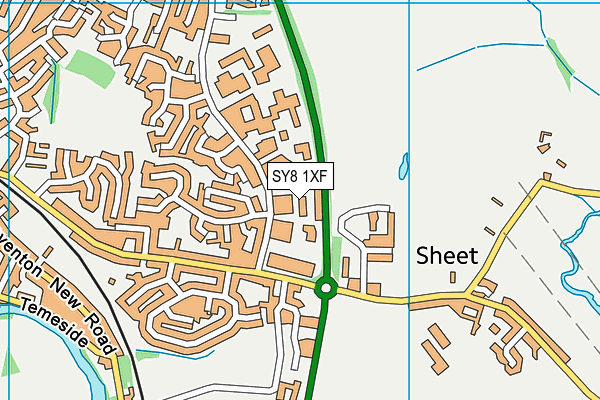 SY8 1XF map - OS VectorMap District (Ordnance Survey) SY8 1XF map - OS VectorMap District (Ordnance Survey)