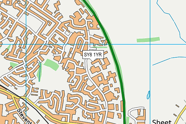 SY8 1YR map - OS VectorMap District (Ordnance Survey) SY8 1YR map - OS VectorMap District (Ordnance Survey)