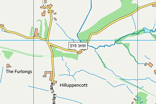 SY8 3HW map - OS VectorMap District (Ordnance Survey) SY8 3HW map - OS VectorMap District (Ordnance Survey)