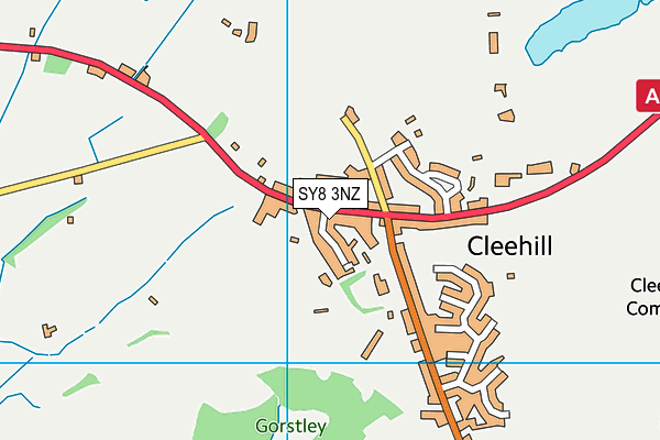 SY8 3NZ map - OS VectorMap District (Ordnance Survey) SY8 3NZ map - OS VectorMap District (Ordnance Survey)