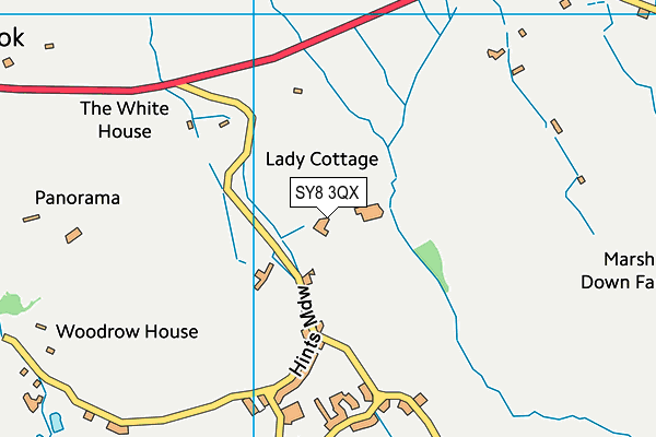 SY8 3QX map - OS VectorMap District (Ordnance Survey) SY8 3QX map - OS VectorMap District (Ordnance Survey)