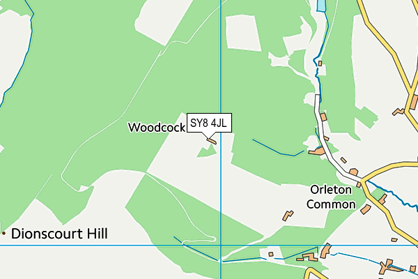SY8 4JL map - OS VectorMap District (Ordnance Survey) SY8 4JL map - OS VectorMap District (Ordnance Survey)