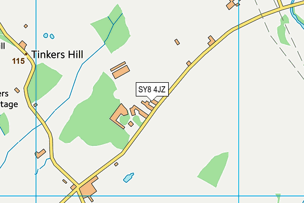 SY8 4JZ map - OS VectorMap District (Ordnance Survey) SY8 4JZ map - OS VectorMap District (Ordnance Survey)