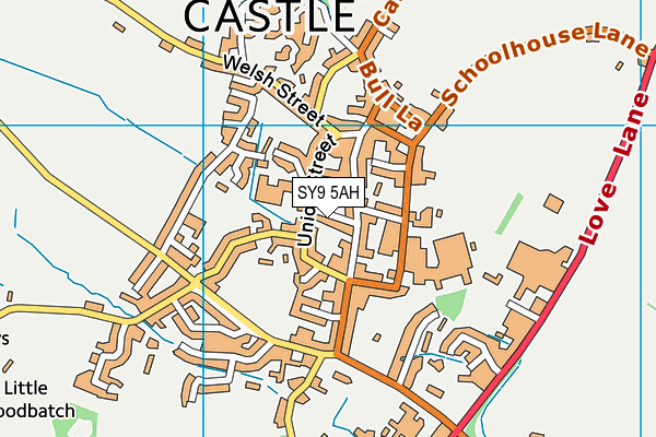 SY9 5AH map - OS VectorMap District (Ordnance Survey) SY9 5AH map - OS VectorMap District (Ordnance Survey)