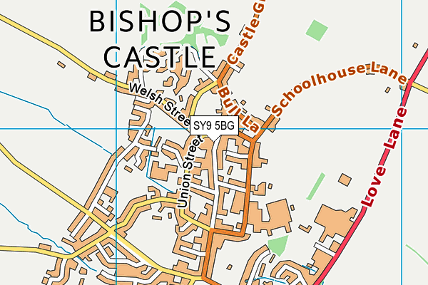 SY9 5BG map - OS VectorMap District (Ordnance Survey)