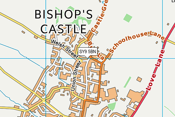 SY9 5BN map - OS VectorMap District (Ordnance Survey) SY9 5BN map - OS VectorMap District (Ordnance Survey)