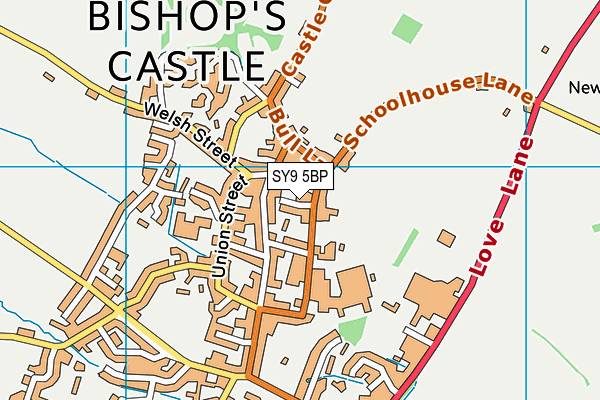 SY9 5BP map - OS VectorMap District (Ordnance Survey)