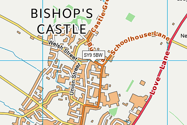 SY9 5BW map - OS VectorMap District (Ordnance Survey) SY9 5BW map - OS VectorMap District (Ordnance Survey)