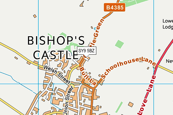 SY9 5BZ map - OS VectorMap District (Ordnance Survey) SY9 5BZ map - OS VectorMap District (Ordnance Survey)