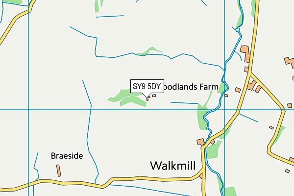 SY9 5DY map - OS VectorMap District (Ordnance Survey) SY9 5DY map - OS VectorMap District (Ordnance Survey)