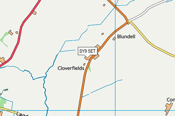 SY9 5ET map - OS VectorMap District (Ordnance Survey)