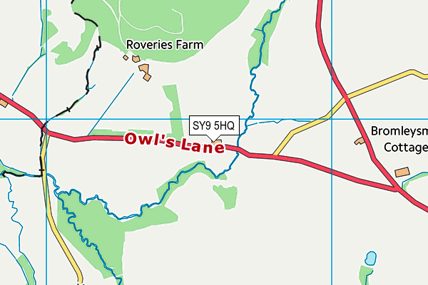 SY9 5HQ map - OS VectorMap District (Ordnance Survey) SY9 5HQ map - OS VectorMap District (Ordnance Survey)