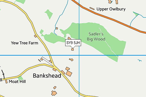SY9 5JH map - OS VectorMap District (Ordnance Survey) SY9 5JH map - OS VectorMap District (Ordnance Survey)