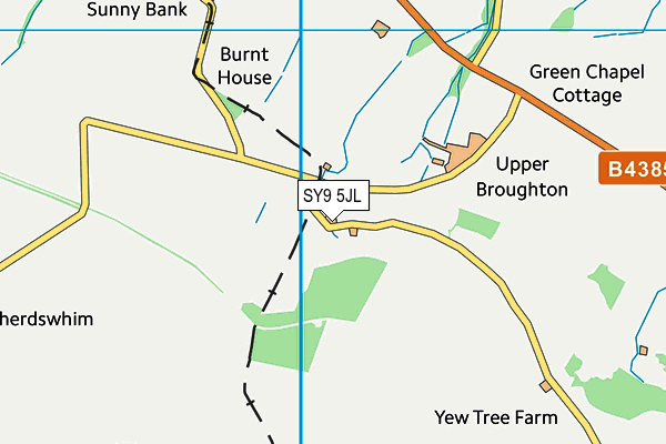 SY9 5JL map - OS VectorMap District (Ordnance Survey)