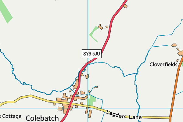 SY9 5JU map - OS VectorMap District (Ordnance Survey) SY9 5JU map - OS VectorMap District (Ordnance Survey)