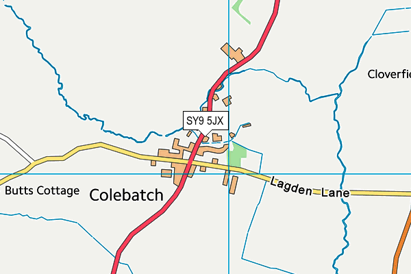 SY9 5JX map - OS VectorMap District (Ordnance Survey) SY9 5JX map - OS VectorMap District (Ordnance Survey)