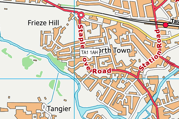 TA1 1AH map - OS VectorMap District (Ordnance Survey) TA1 1AH map - OS VectorMap District (Ordnance Survey)