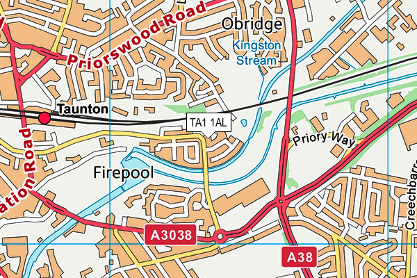 TA1 1AL map - OS VectorMap District (Ordnance Survey) TA1 1AL map - OS VectorMap District (Ordnance Survey)