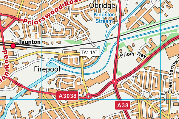 TA1 1AT map - OS VectorMap District (Ordnance Survey) TA1 1AT map - OS VectorMap District (Ordnance Survey)