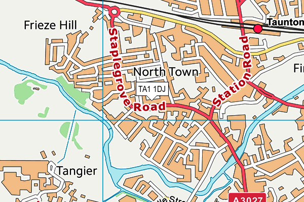 TA1 1DJ map - OS VectorMap District (Ordnance Survey) TA1 1DJ map - OS VectorMap District (Ordnance Survey)