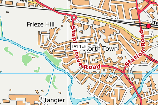 TA1 1EH map - OS VectorMap District (Ordnance Survey) TA1 1EH map - OS VectorMap District (Ordnance Survey)