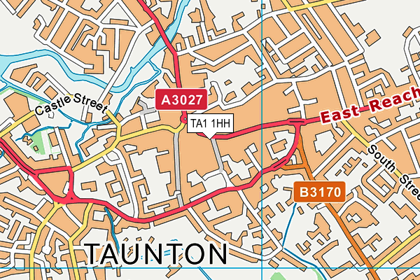 TA1 1HH map - OS VectorMap District (Ordnance Survey) TA1 1HH map - OS VectorMap District (Ordnance Survey)