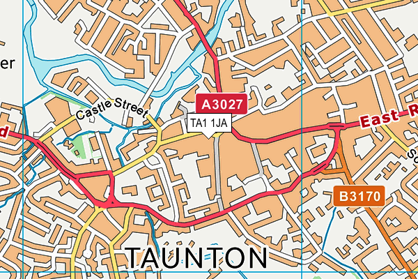 TA1 1JA map - OS VectorMap District (Ordnance Survey) TA1 1JA map - OS VectorMap District (Ordnance Survey)
