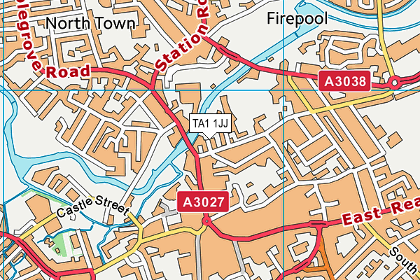 TA1 1JJ map - OS VectorMap District (Ordnance Survey) TA1 1JJ map - OS VectorMap District (Ordnance Survey)