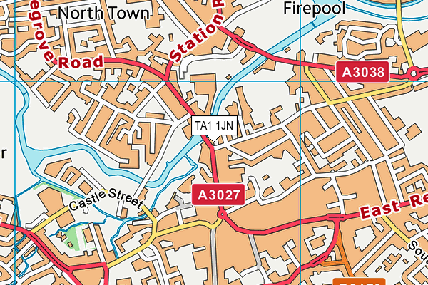 TA1 1JN map - OS VectorMap District (Ordnance Survey) TA1 1JN map - OS VectorMap District (Ordnance Survey)