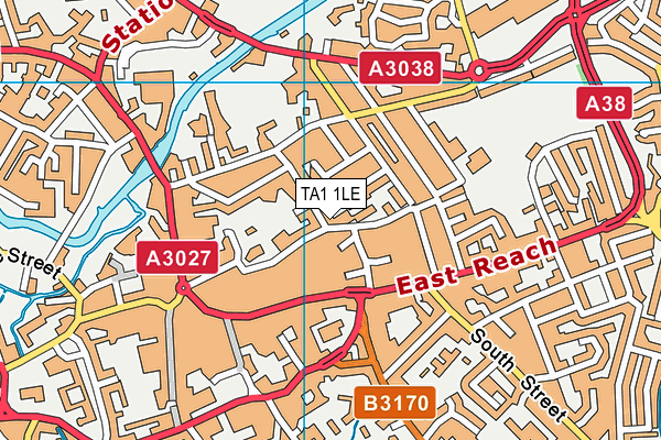 TA1 1LE map - OS VectorMap District (Ordnance Survey) TA1 1LE map - OS VectorMap District (Ordnance Survey)
