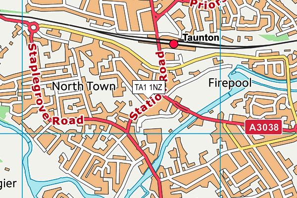 TA1 1NZ map - OS VectorMap District (Ordnance Survey) TA1 1NZ map - OS VectorMap District (Ordnance Survey)