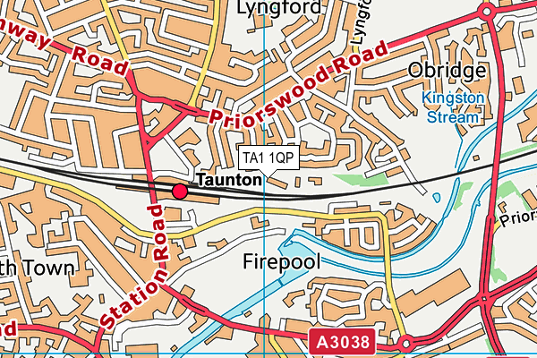 TA1 1QP map - OS VectorMap District (Ordnance Survey) TA1 1QP map - OS VectorMap District (Ordnance Survey)