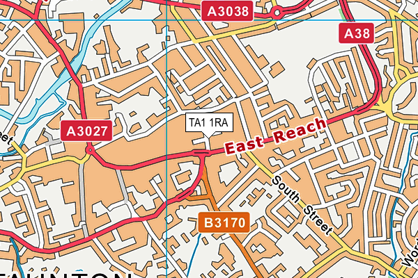 TA1 1RA map - OS VectorMap District (Ordnance Survey) TA1 1RA map - OS VectorMap District (Ordnance Survey)